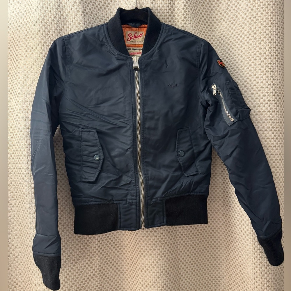 Schott Women's Navy Bomber Jacket